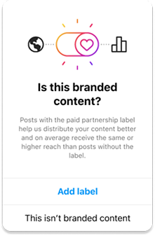 Instagram paid partnership label